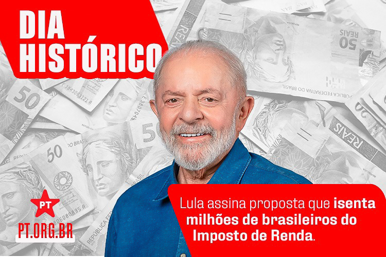 Lula insesacc83o imposto de renda ptbrasil